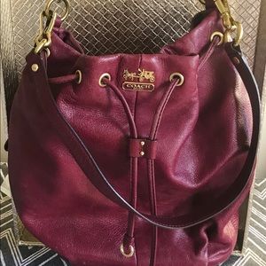 COACH Oxblood Leather Bucket Bag